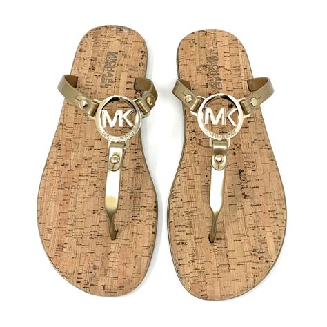 michael kors gold cork jelly sandals|michael kors jelly sandals cheap.